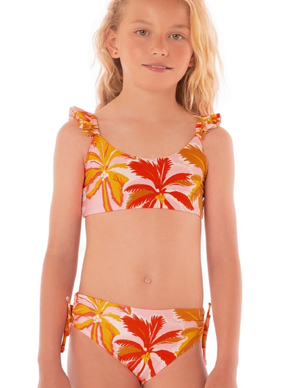 Maaji Kids Pink Palms Bikini Set